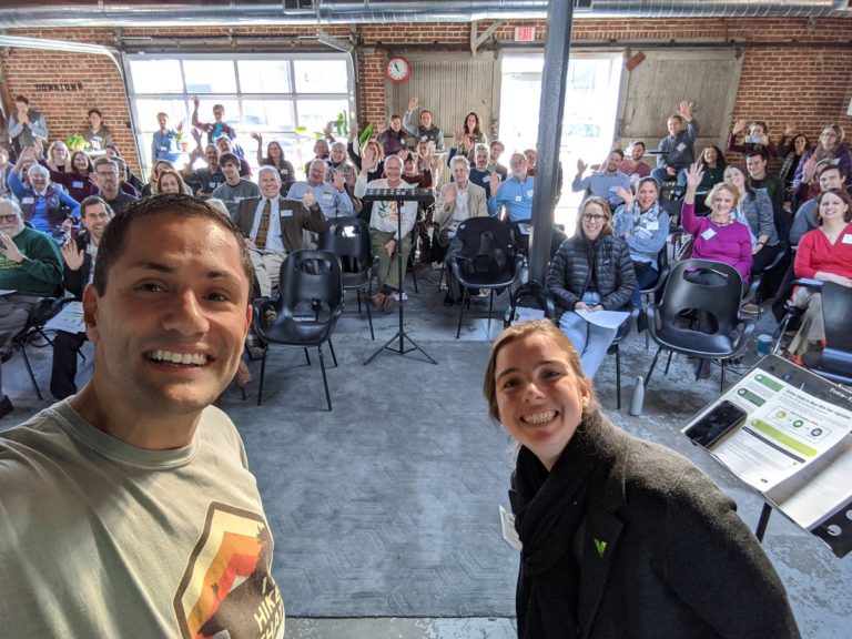 Del. Sam Rasoul and VCN Executive Director Mary Rafferty in Richmond