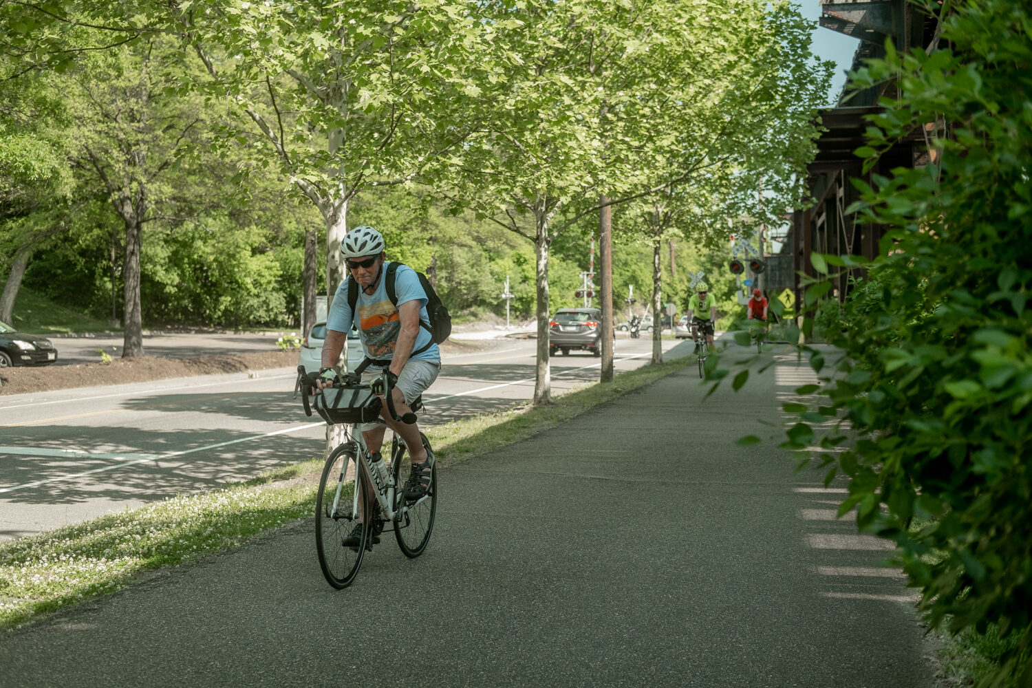 Bicyclist on the Capital Trail. Photo by Angela Hollowell.