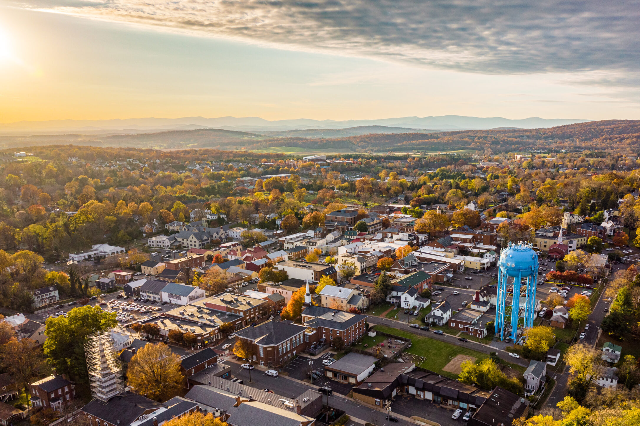 Warrenton at sunset