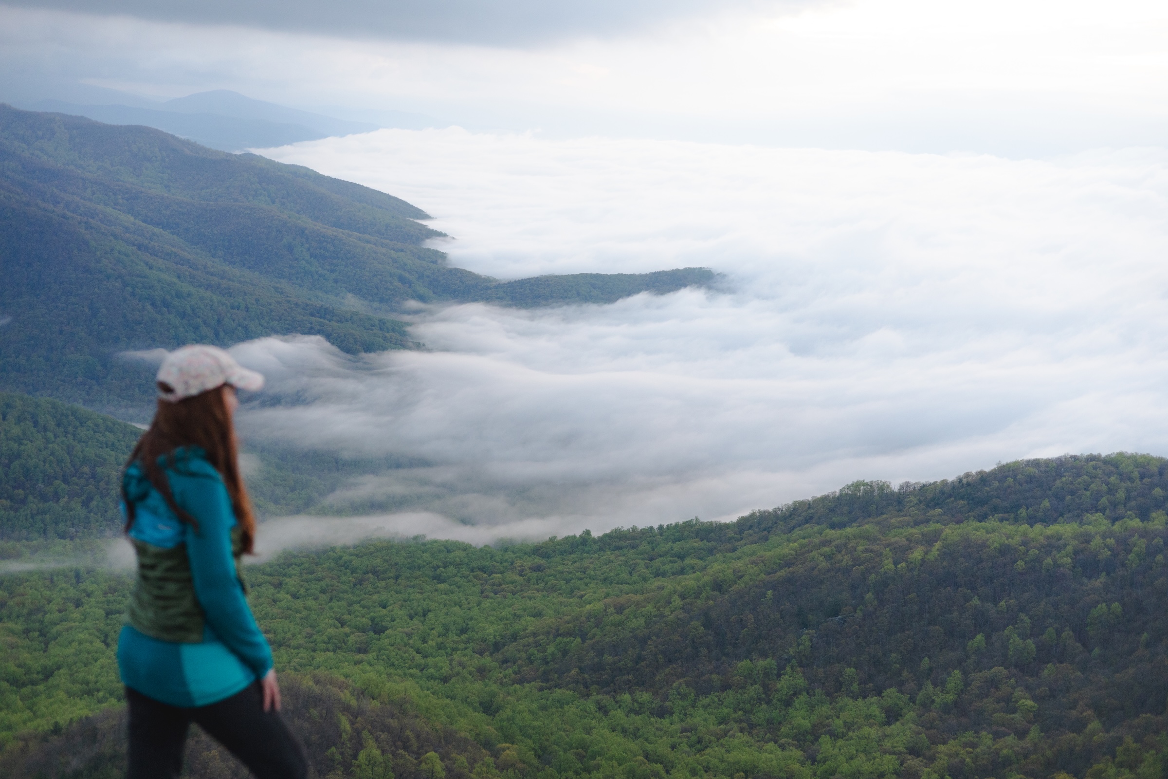 hiker at summit