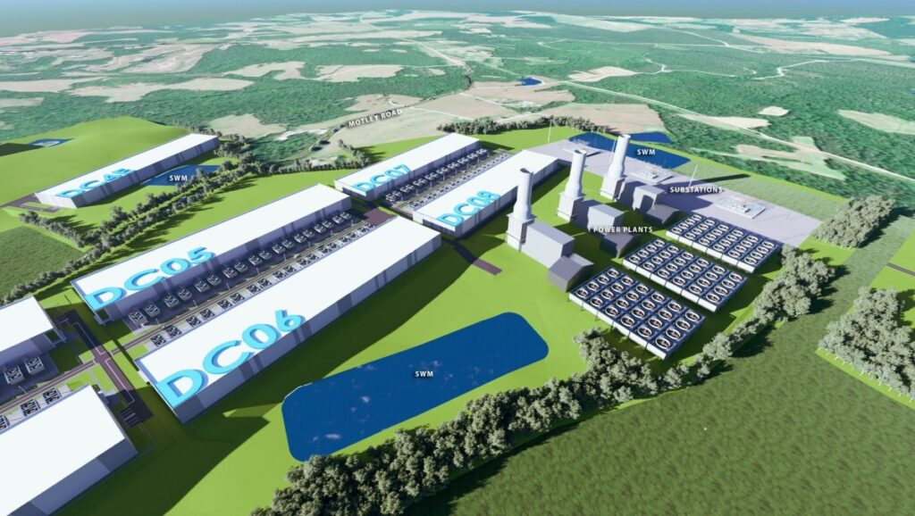 Balico data center gas plant Balico data center and gas plant complex rendering in Pittsylvania county